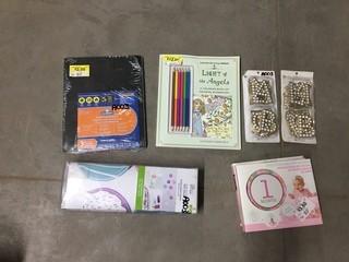 Lot of Assorted Craft Supplies C.O. Baby's 1st Year Stickers, Donut Wall Decals and Colouring Book