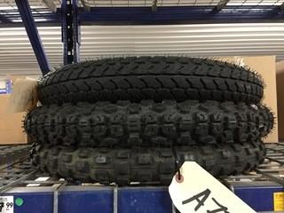 Lot of (3) Bike Tires 2.75" - 18" (2) and 3.5" - 18" (1)