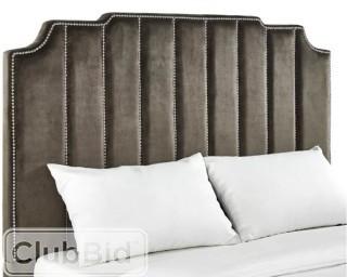 Willa Arlo Interiors Elof Velvet Panel Headboard - Brown (WLAO1851_22858506_22858509)