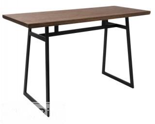 Lumisource Geo Black and Brown Rectangular Industrial Counter Table