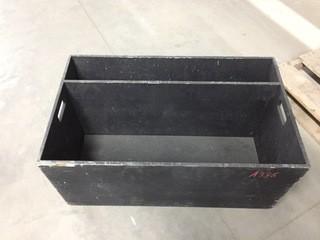 Wooden Box With Divider and Handles