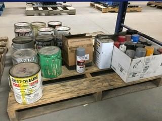 Lot of Assorted Paint and Spray Paint