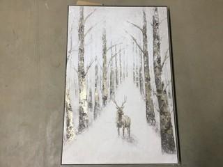 Framed Deer Canvas 36 1/4"x 24"