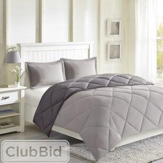 Breakwater Bay Westlawn Reversible Down Alternative Comforter Set - Grey(BKWT3576_24019477_24019479)
