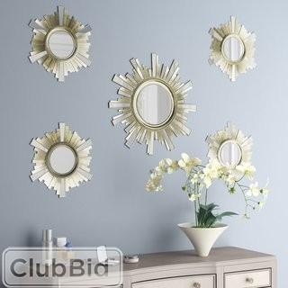 Mercer41 Yateley 5 Piece Wall Mirror Set - Gold(MCRF3846_22931827)