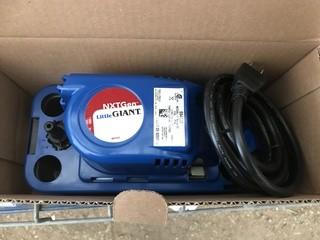 Lot of (5) New Little Giant Model VCMX-20UL Air Conditioner Condensate Pumps c/w (5) Condensate Overflow Safety Switches.