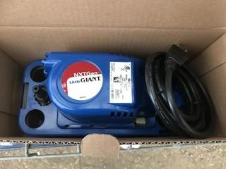 Lot of (5) New Little Giant Model VCMX-20UL Air Conditioner Condensate Pumps c/w (5) Condensate Overflow Safety Switches.