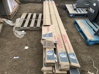 (4) Boxes of Donn 144" Drop Down Ceiling Wall Moulding & (1) Box of 24" Cross Tees.