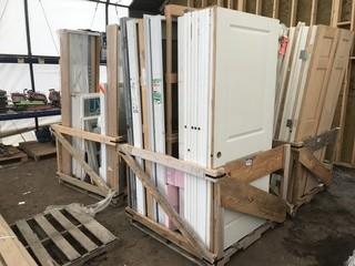 Lot of Assorted Interior & Exterior Doors In Misc. Sizes.