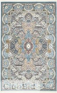 World Menagerie Amrane Blue/Tan Area Rug 10' Round (WDMG8351_20239199)