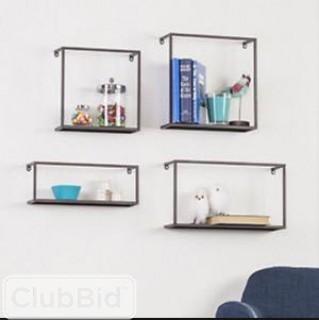 Trent Austin Design TADN3151 27731598 3 Piece Metal and Wood Wall Shelf Set