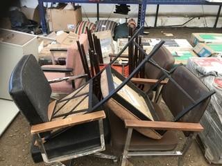 Lot of Assorted Office Chairs & Plastic Stacking Chairs.