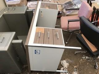 Metal 5 Drawer Office Desk 60"x34".