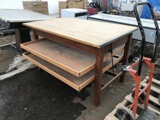 Wooden Drafting/Planning Table 60"x34".