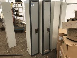 Lot of (2) Full Length Metal Lockers 12"x72".