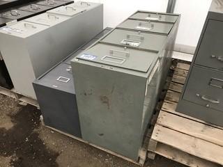 Lot of (1) 15x18”x52" & (1) 18"x28"x51" Metal Filing Cabinets.