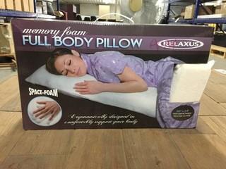 Memory Foam Full Body Pillow with Removable Cover 50"x 14"