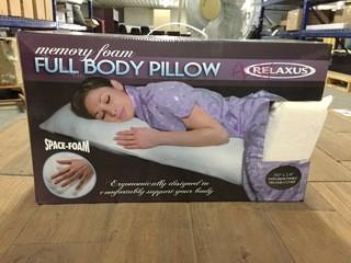 Memory Foam Full Body Pillow with Removable Cover 50"x 14"