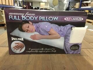 Memory Foam Full Body Pillow with Removable Cover 50"x 14"