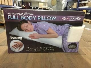 Memory Foam Full Body Pillow with Removable Cover 50"x 14"