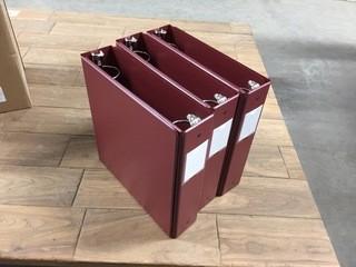 Lot of (6) Burgundy Staples 2" Ring Binders
