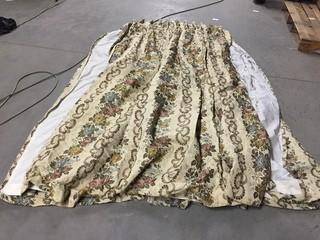 Lot of (2) Lined Pleated Drapes, 80" Width/85" Length and 45" Width/85" Length