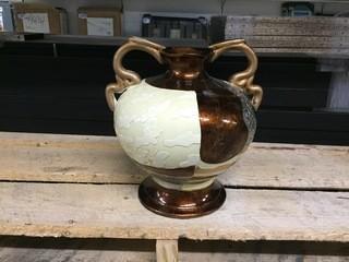 Effendi Accents Decorative Vase Brown/Cream Approx. 10" Tall