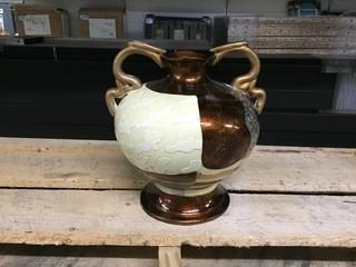 Effendi Accents Decorative Vase Brown/Cream Approx. 10" Tall