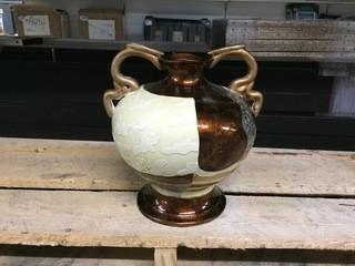 Effendi Accents Decorative Vase Brown/Cream Approx. 10" Tall