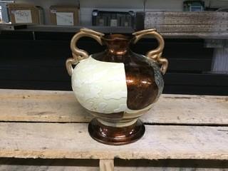 Effendi Accents Decorative Vase Brown/Cream Approx. 10" Tall